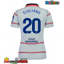 Camisa de Futebol Atletico Madrid Giuliano Simeone #20 Equipamento Alternativo Mulheres 2026-27 Manga Curta